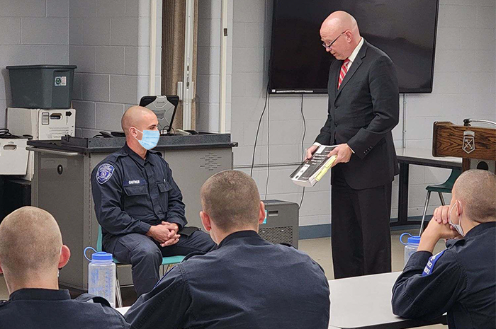 S. Joshua Macktaz Training Incoming Police Academy Cadets